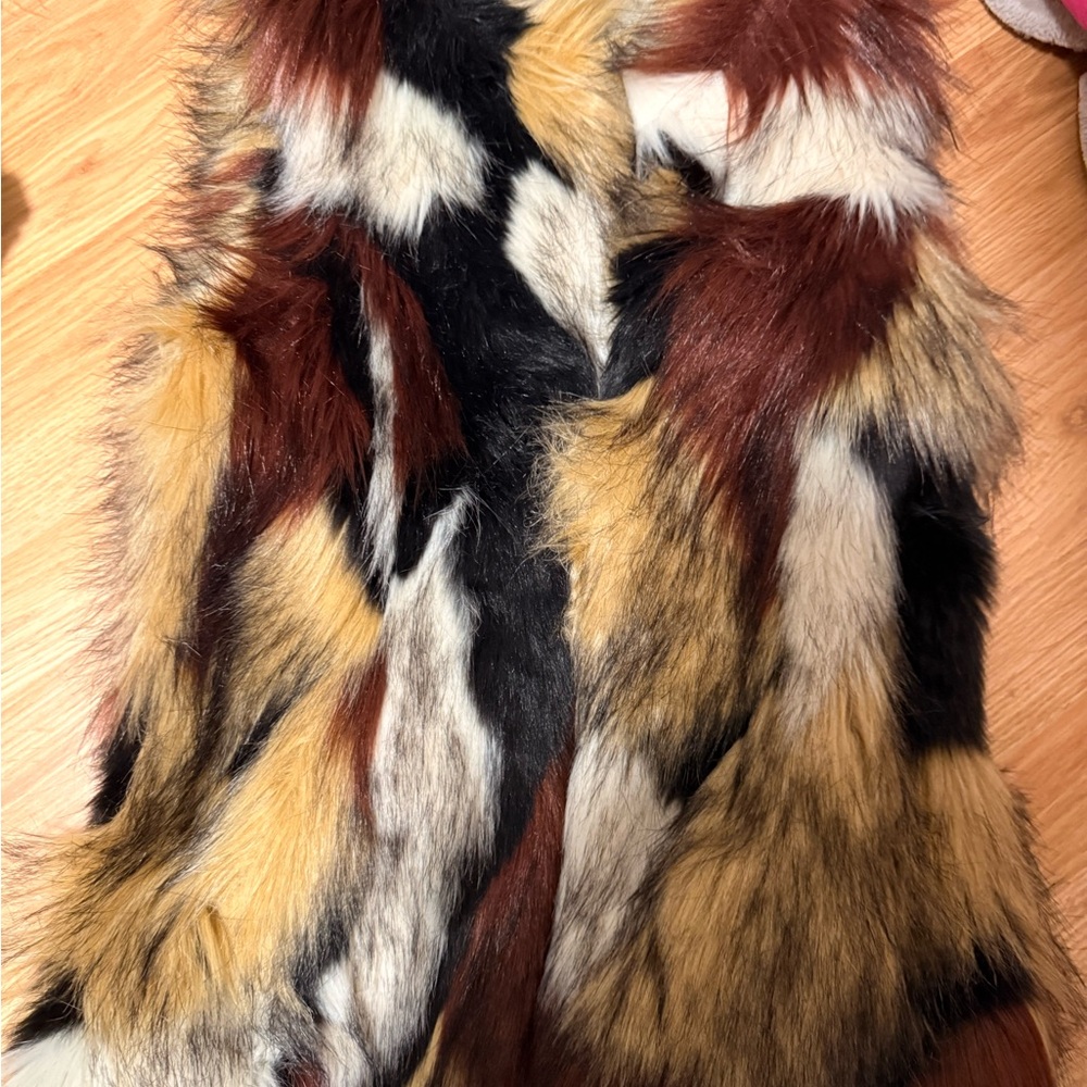 Lord & Taylor Faux Fur Vest – Multicolour (XS)
